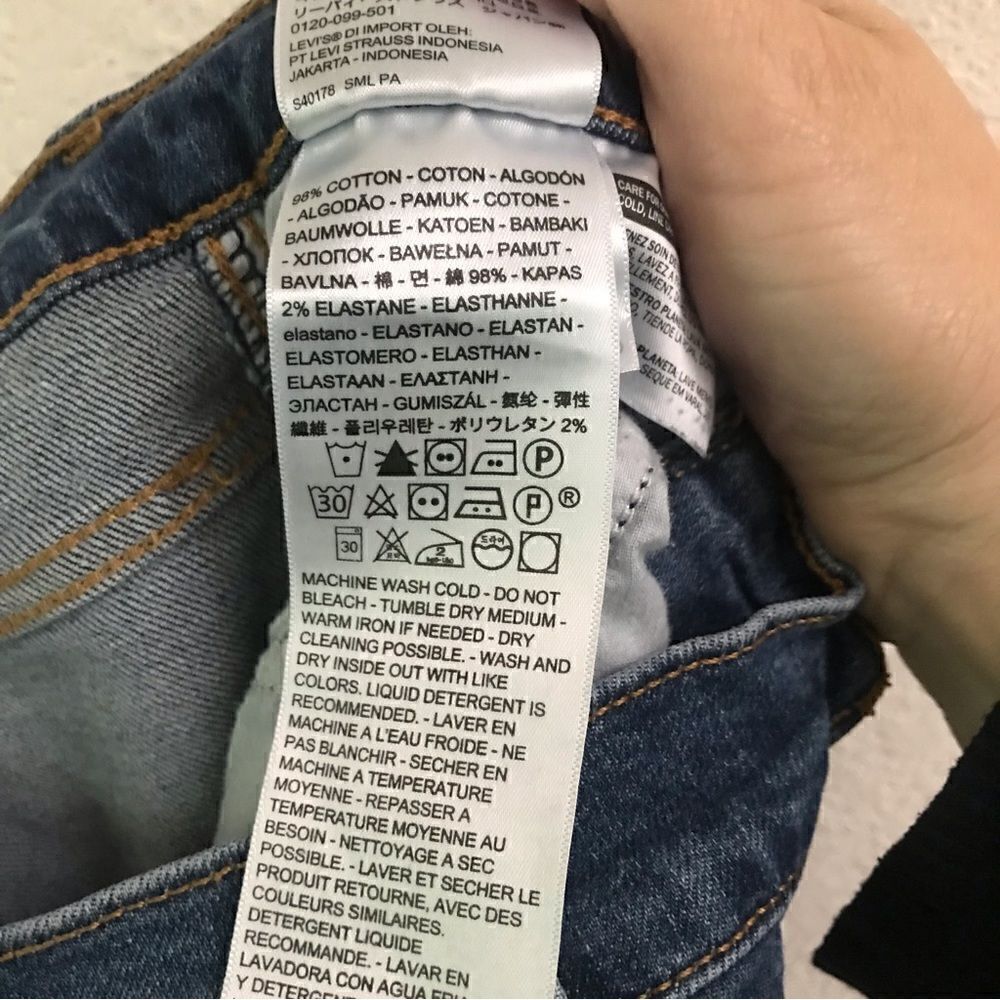 Levi’s Mile High Cropped Wide Leg button fly denim blue jeans 26 - Picture 6 of 7